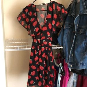 Zara Black Floral dress